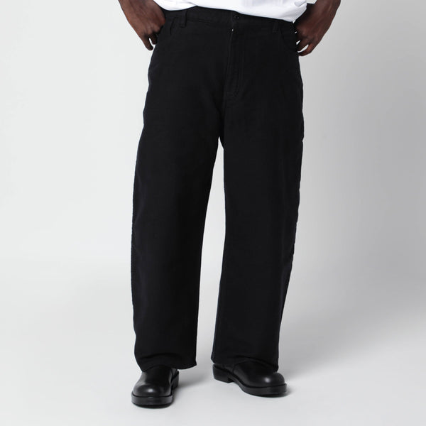 Black Washed Paolo Wide-Leg Jeans