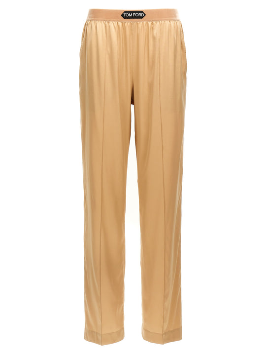 Silk Pants Beige