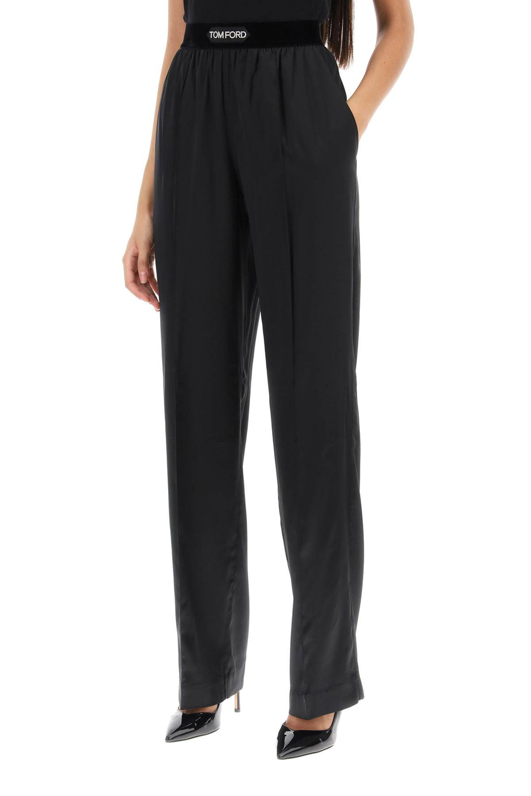 Palazzo Pants In Silk Satin