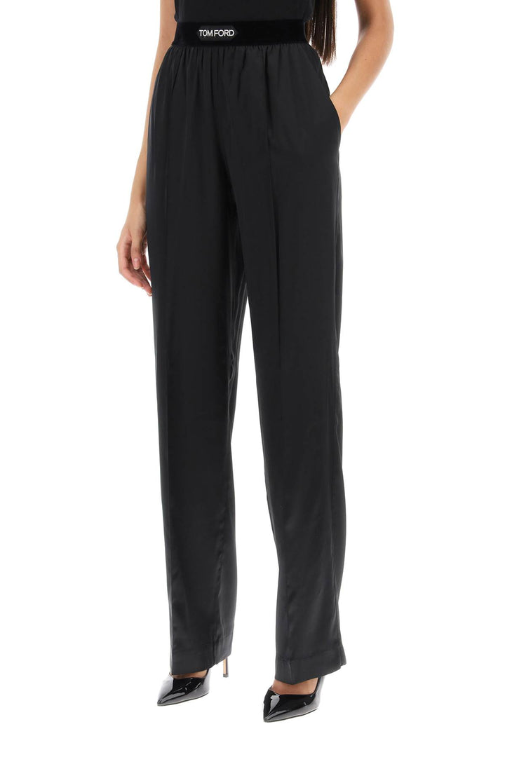 Palazzo Pants In Silk Satin