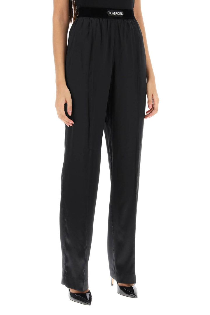 Palazzo Pants In Silk Satin