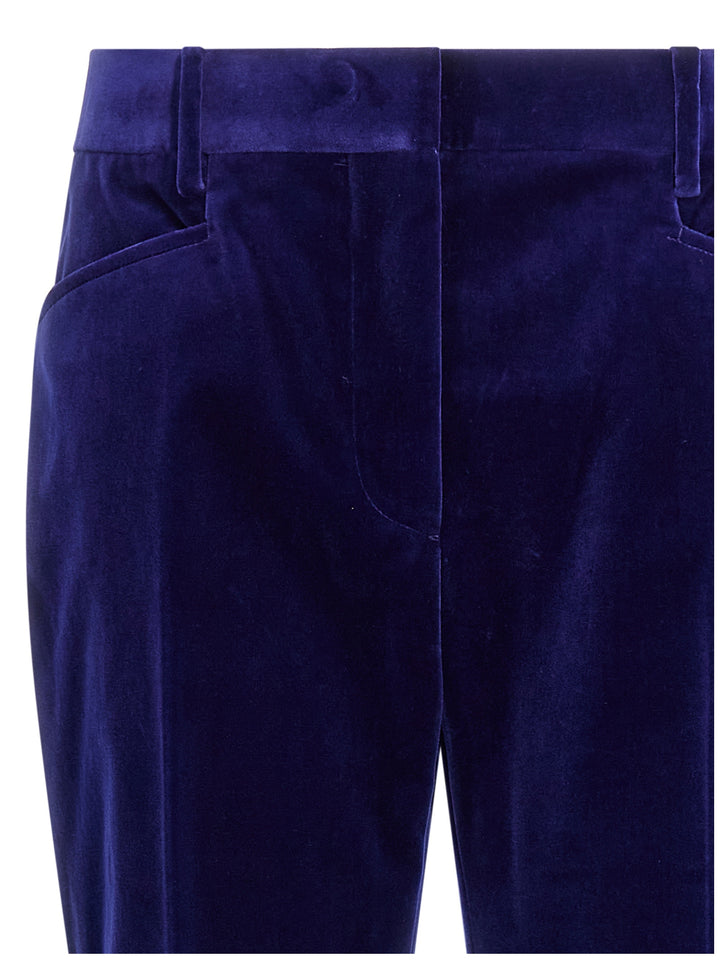 Tom Ford Velvet Pants - Blue | 29aef8a7a16373fc0fb853edea010a12941a9c44