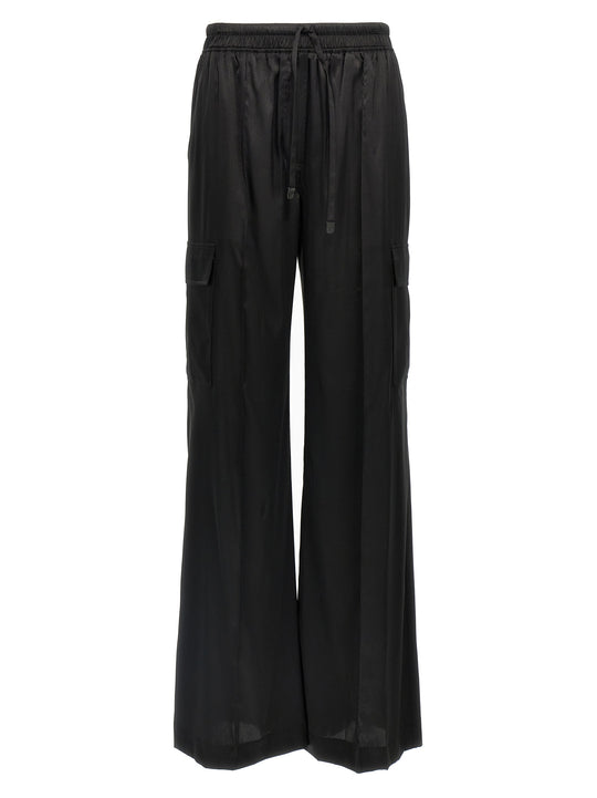 Cargo Silk Pants Black