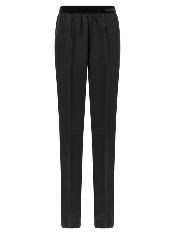 Silk Pants Black