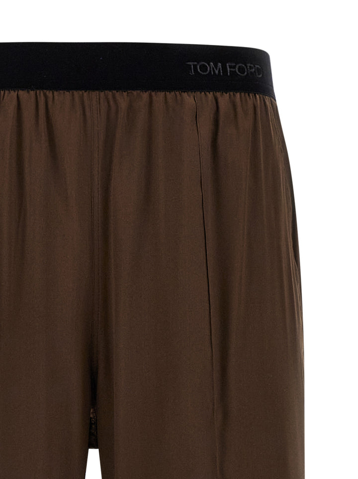 Tom Ford Silk Pants - Brown | d78f8b37056f6937be08ecba32b3d187dbf4749a