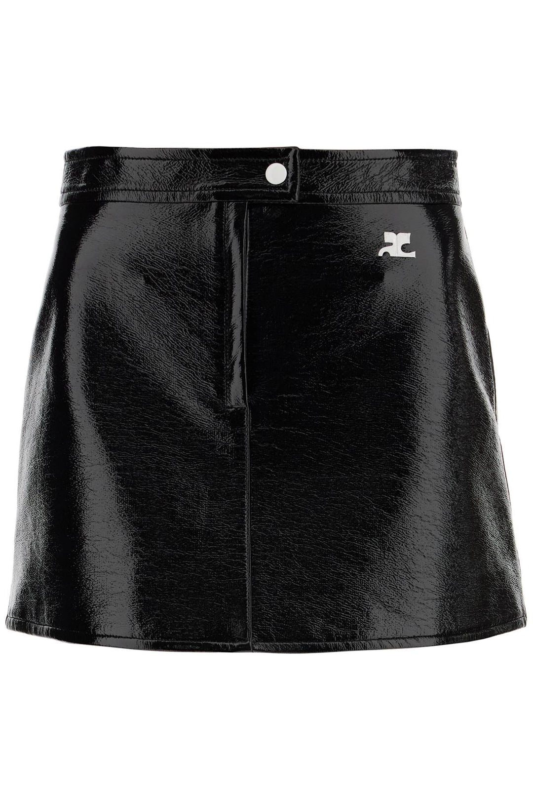 Re Edition Vinyl Effect Mini Skirt