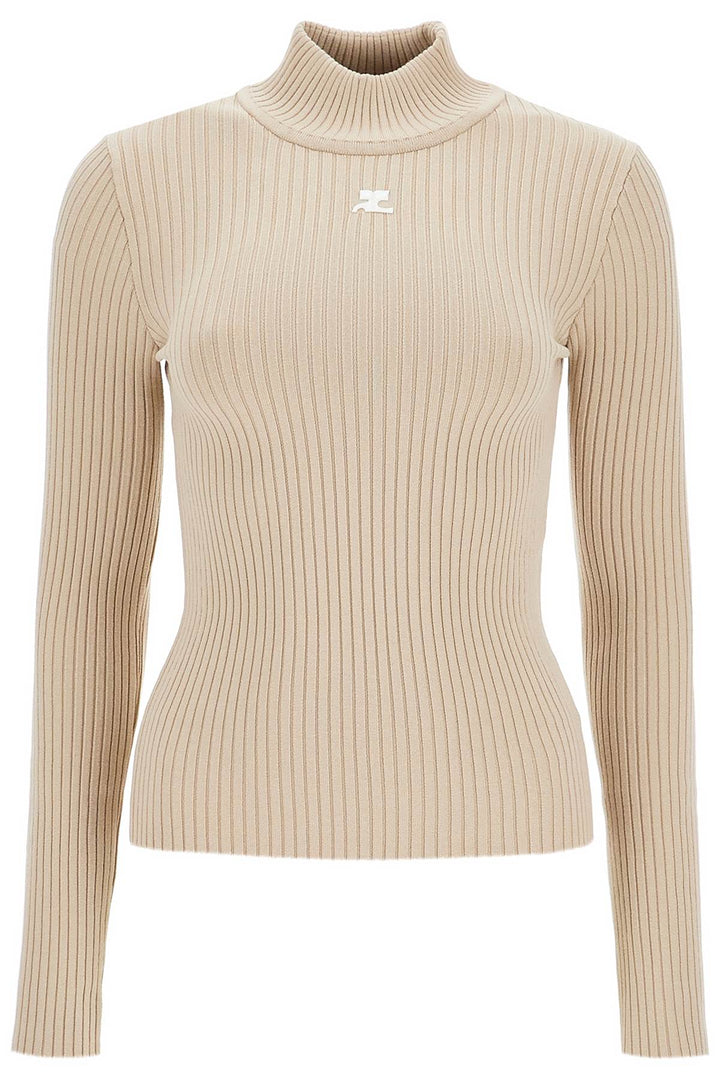 Re Edition Ribbed Funnel Neck Sweater