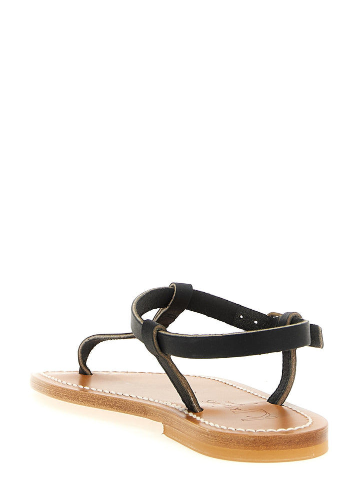 K.Jacques Saint Tropez Petrone Sandals - Black | ca9a367dec6b10577b015359e90087c9cd320f9f