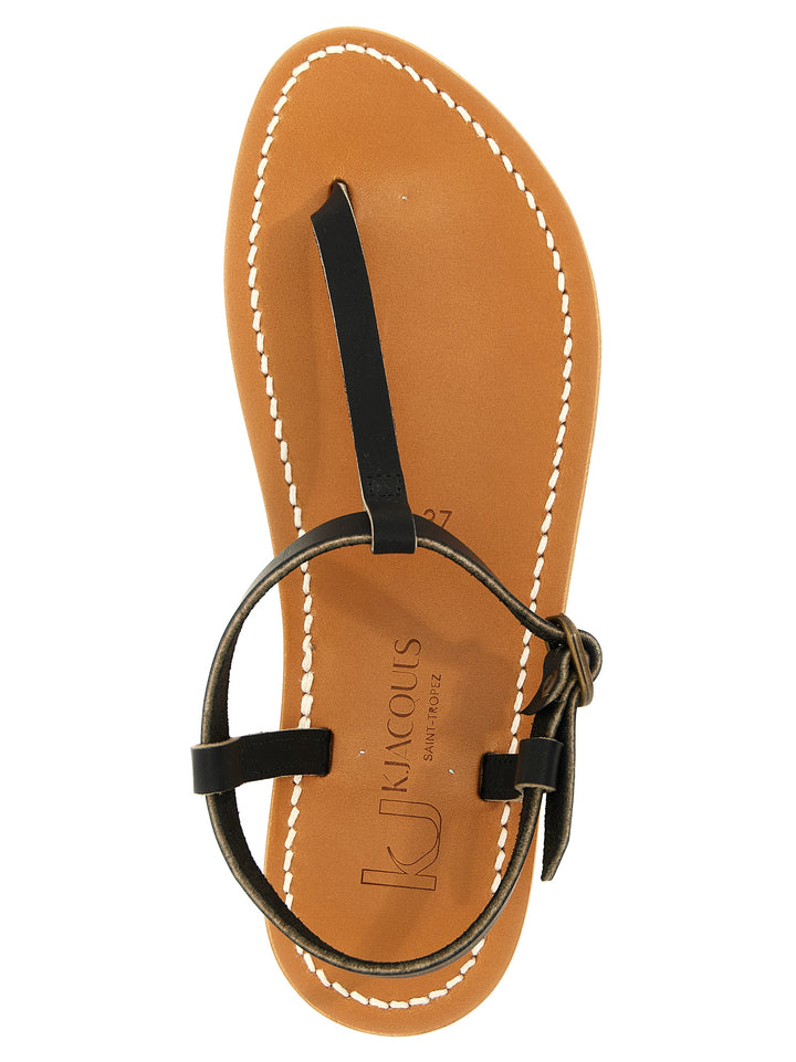 K.Jacques Saint Tropez Petrone Sandals - Black | 972b730c86e7178b19efb3db487bd6d5f0646afd