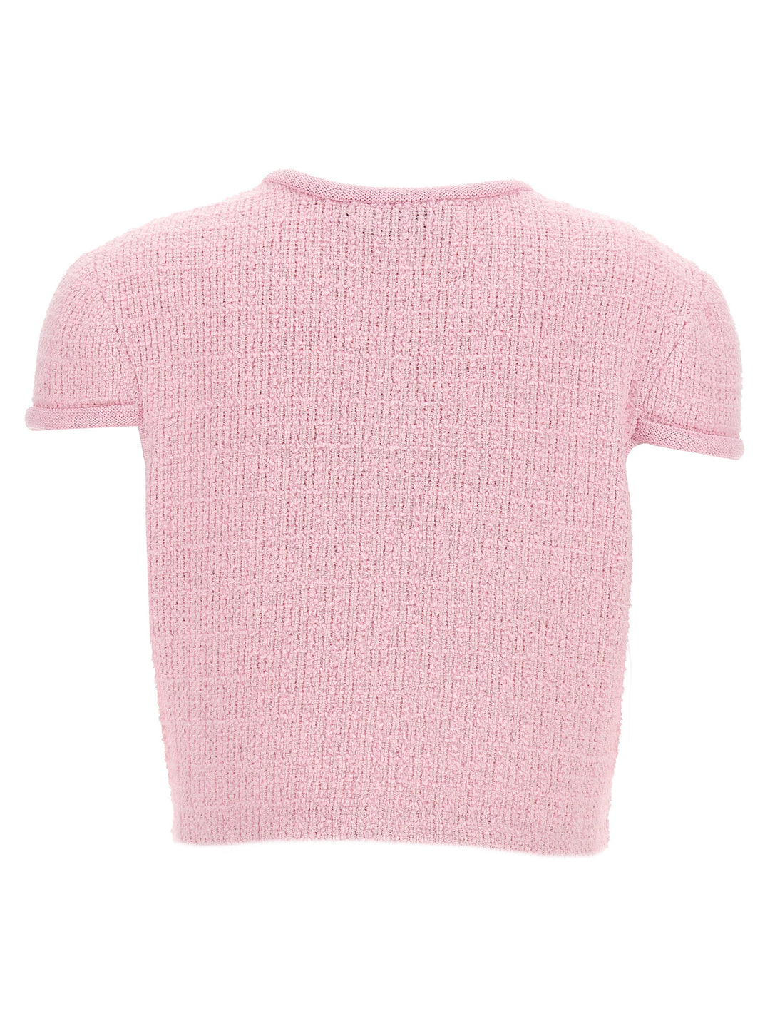 Pink Jewel Button Knit Tops Pink