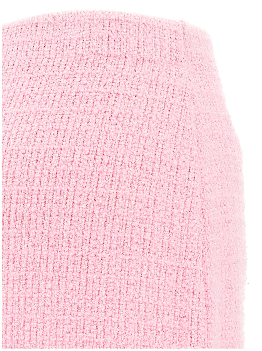 Pink Jewel Button Knit Mini Skirts Pink