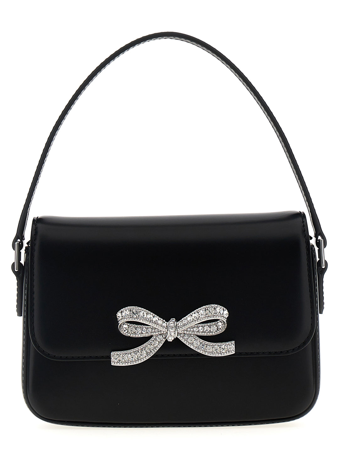 Black Leather Micro Hand Bags Black