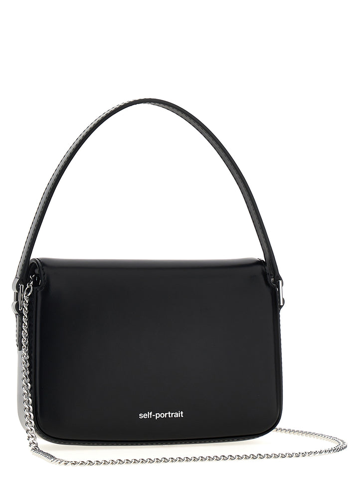 Black Leather Micro Hand Bags Black