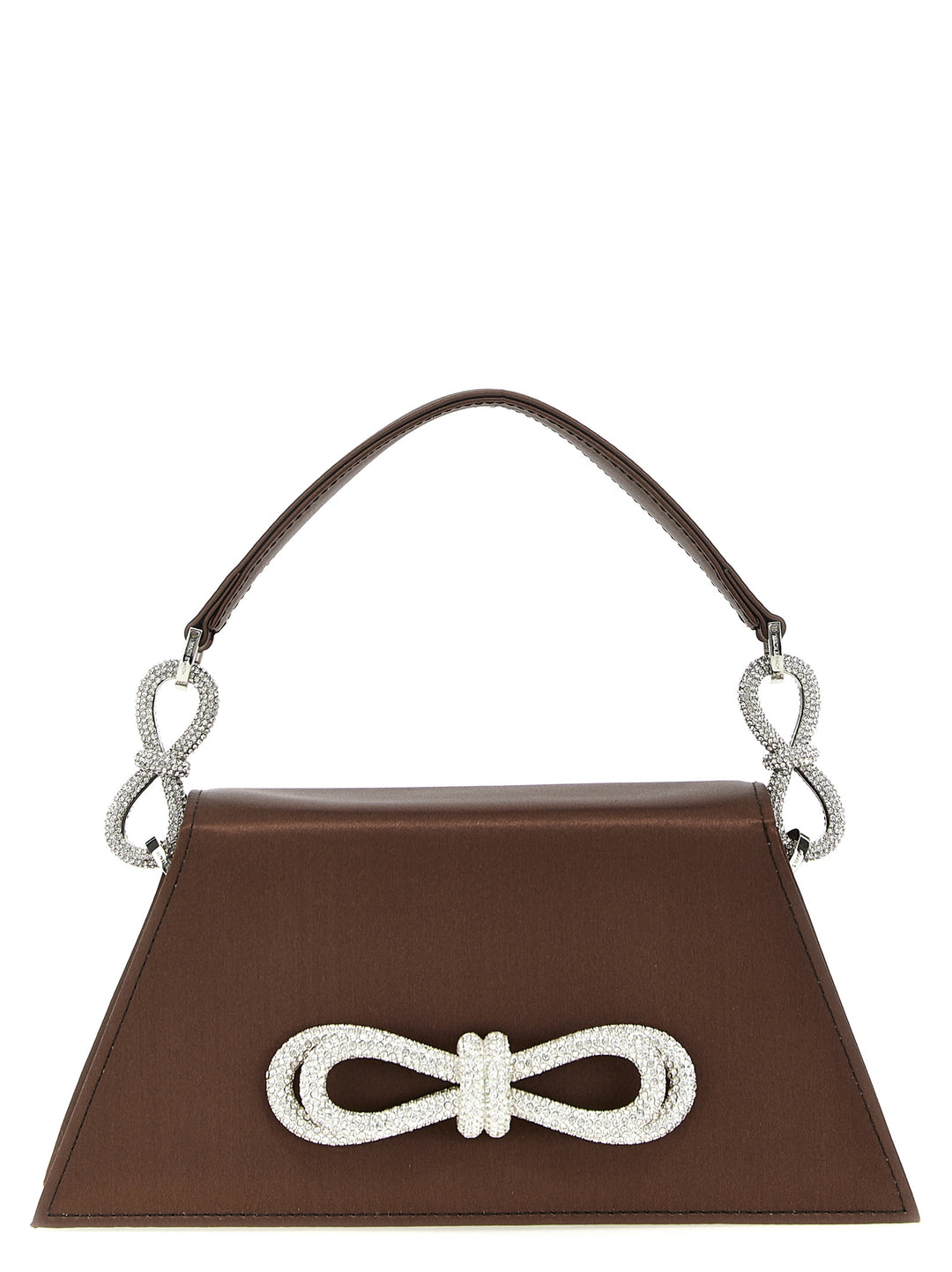 Double Bow Hand Bags Brown