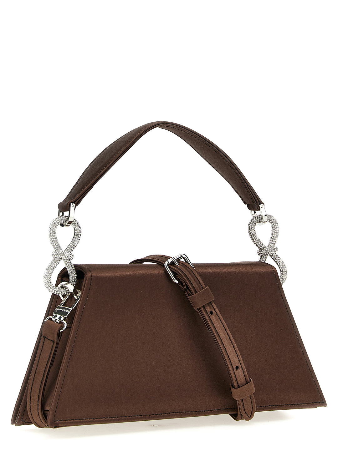 Double Bow Hand Bags Brown