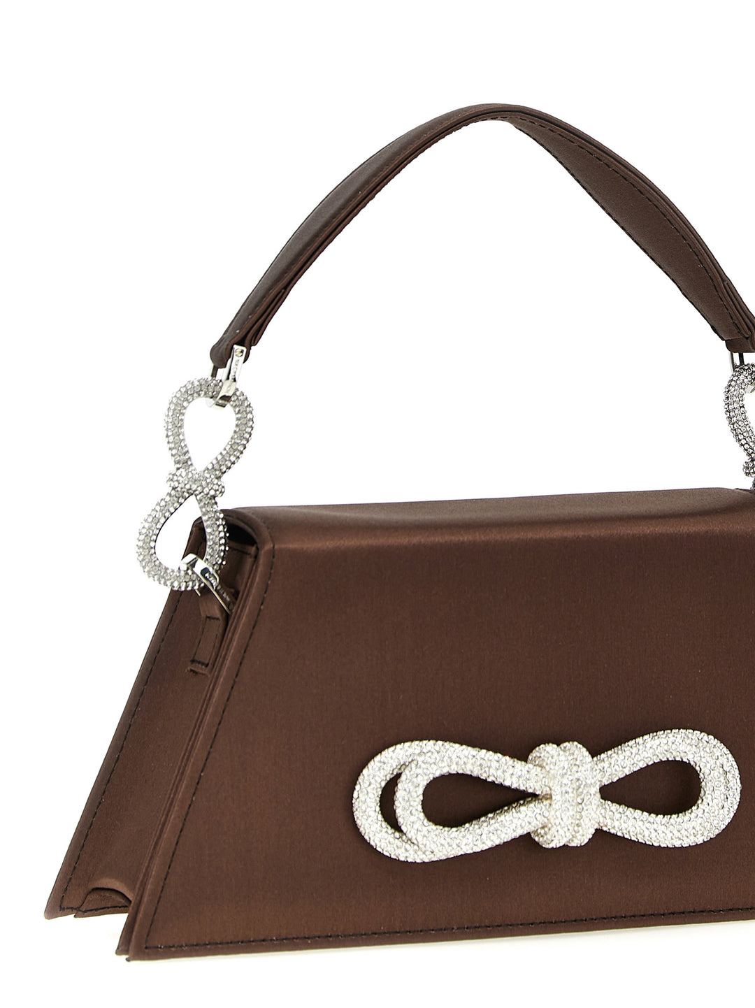 Double Bow Hand Bags Brown