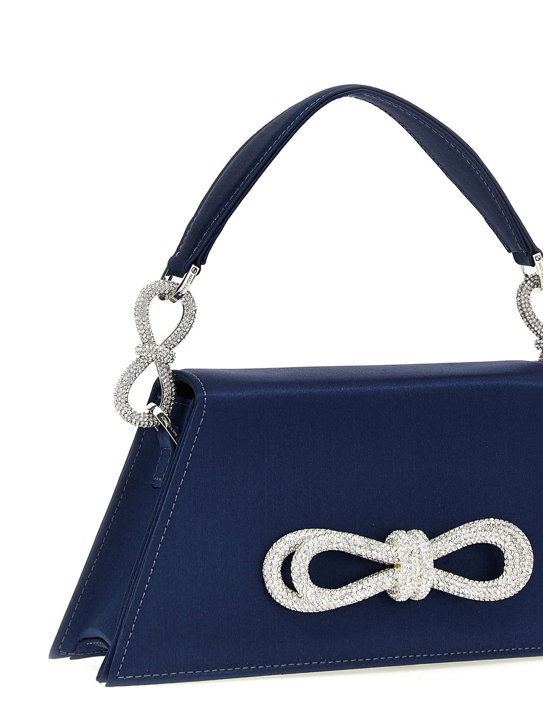 Double Bow Hand Bags Blue