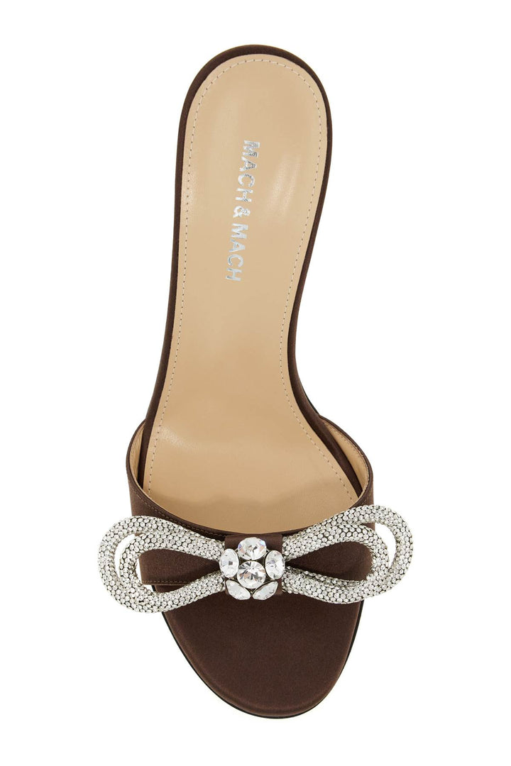 Mules With Crystal Studded Double Bow