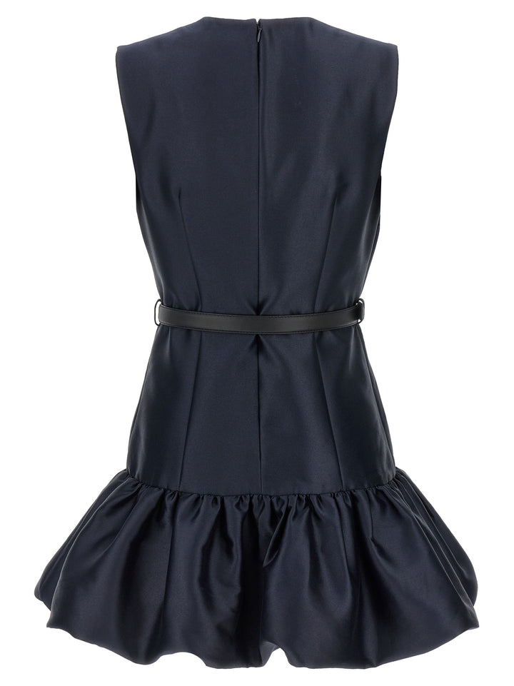 Self Portrait Navy Taffeta Mini Dresses - Blue | 429af2ece9984f198c0adf1edd0f4938f3ab5a1d