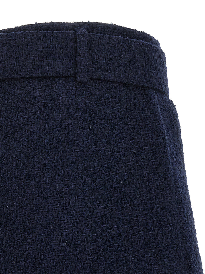 Self Portrait Bouclé Wool Skort Bermuda and Short - Blue | 925ec252cb2884709c4a181b382687162a73febe