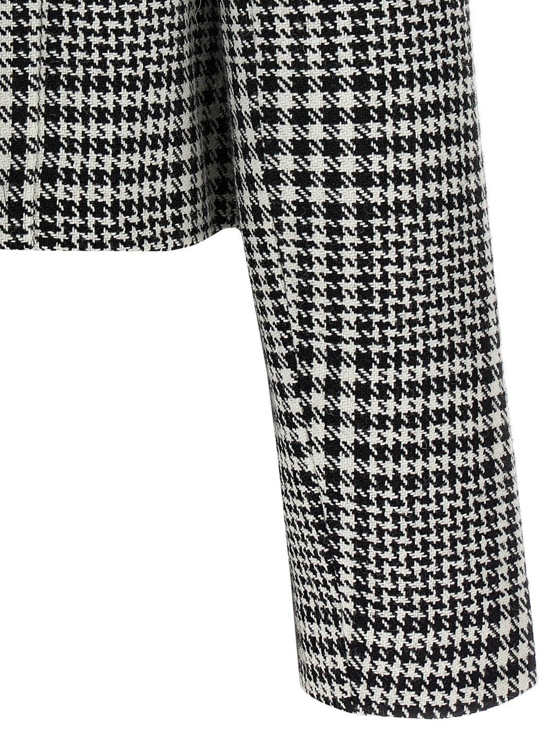 Self Portrait Houndstooth Crystal Trim BlazerS - White/Black | c551439b9d193b7c9a1363e0edd68116a60dbae1
