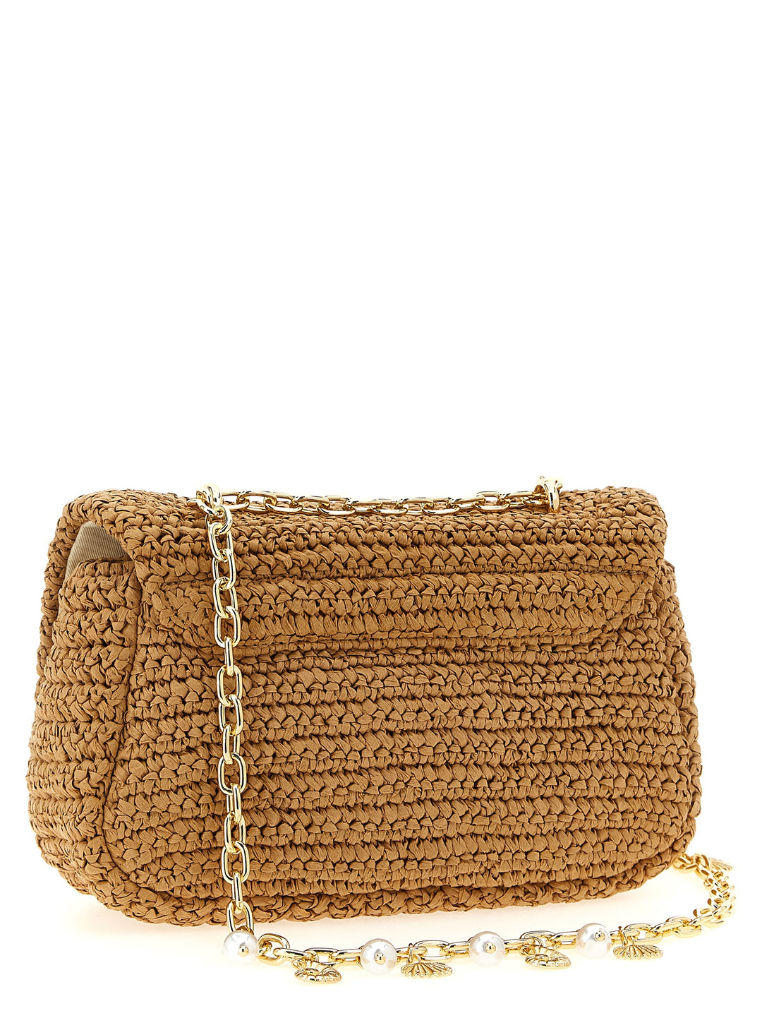 Self Portrait Raffia Bow Charm Shoulder Bags - Beige | fce55176ed6acdd27f66852dd1adc791b2f5575b