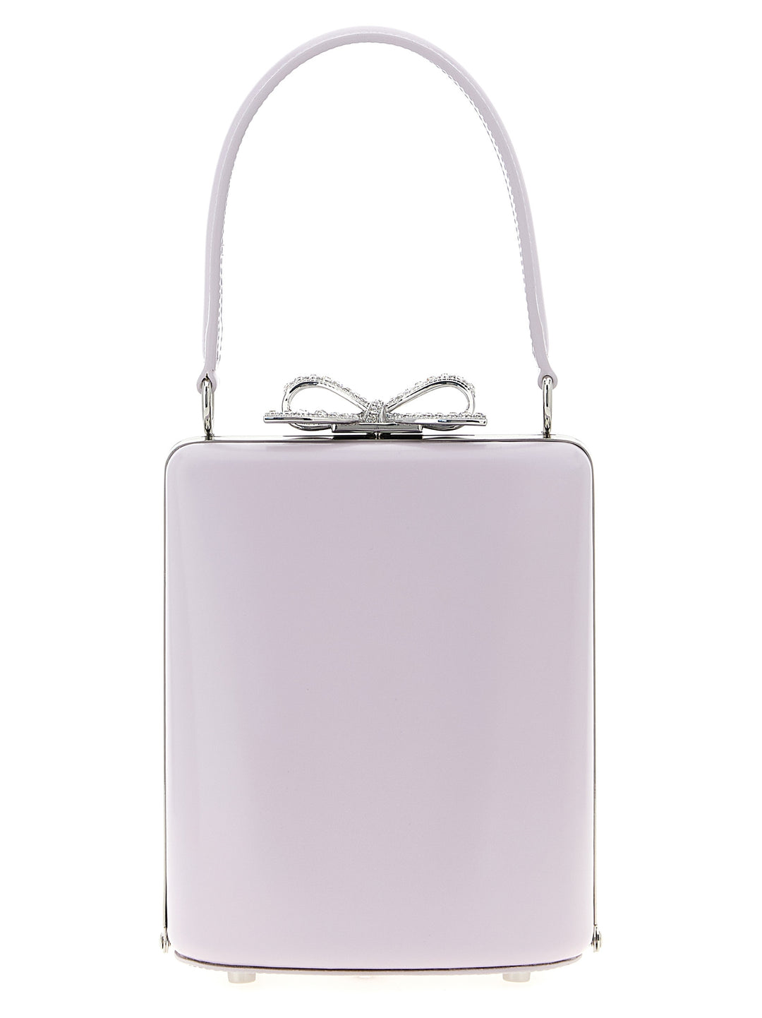 Self Portrait Lilac Leather Mini Bow Hand Bags - Purple | 5633f91b51d5af51aa26b25315e1544355337b06