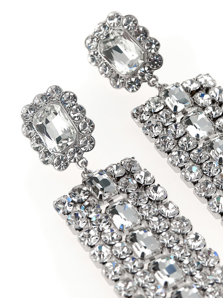 Self Portrait Multi Crystal Droplet Jewelry - Silver | 7903a0bcb0db5db3bac03769c5b779b585d05a41