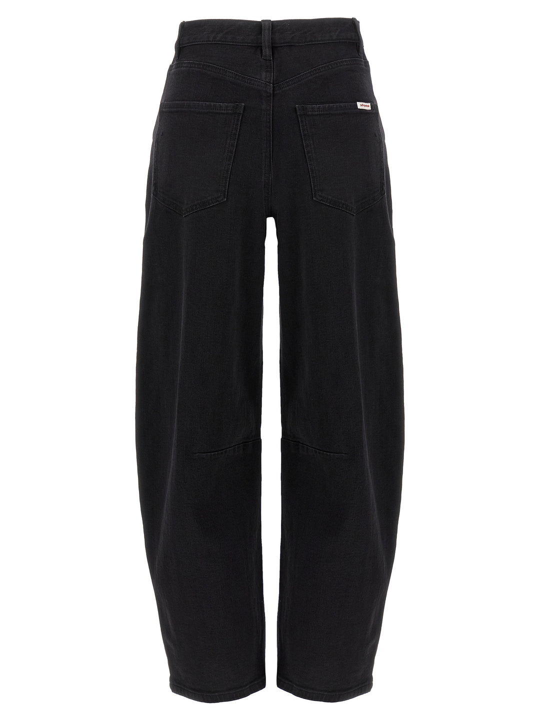 Self Portrait Black Barrel Leg Jeans - Black | edfcc0ccfbb98821d98d2752a59187fa16761c9f