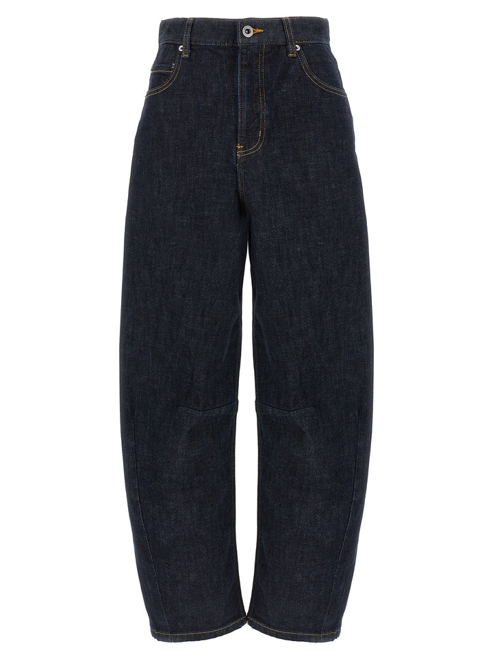 Self Portrait Indigo Barrel Leg Jeans - Blue | db9b7a7d4b05cb5e77aa9817f501a858d2f63b76