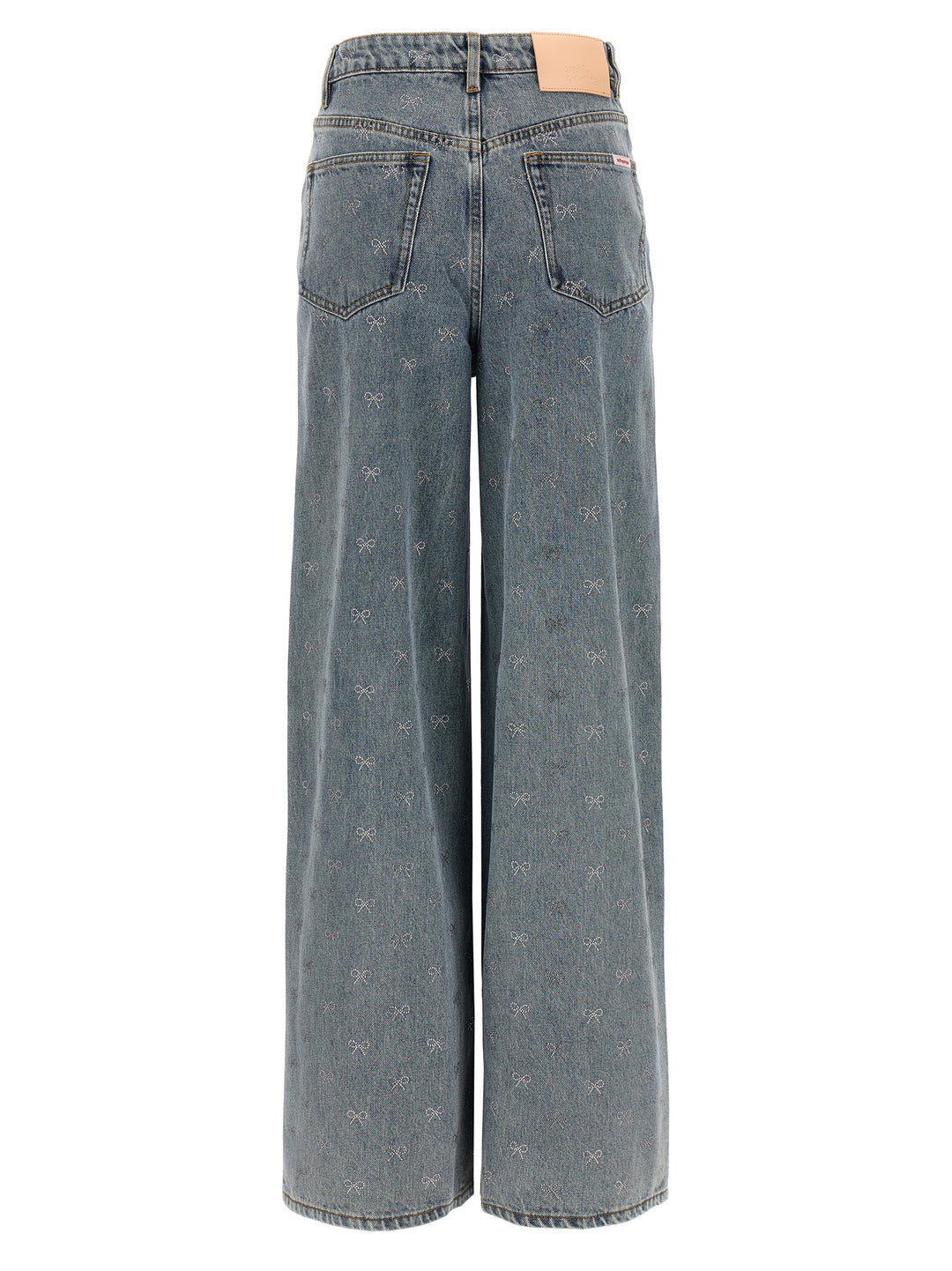 Self Portrait Light Blue Diamante Bow Jeans - Blue | ec96b232851aa4ad4627278f6129bea99ec14acc