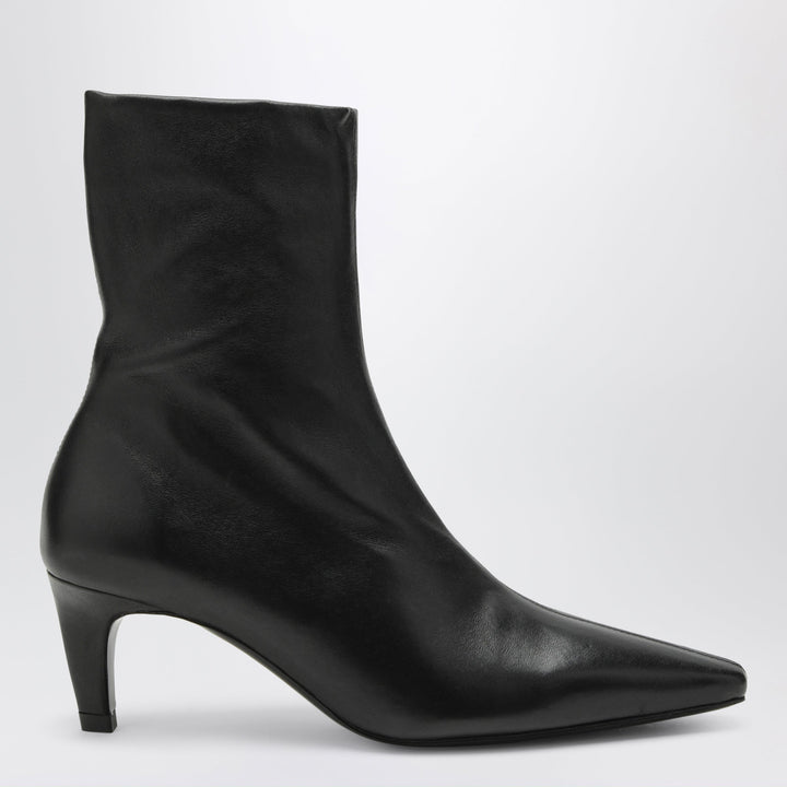 Jude Black Cave Ankle Boots In Leather