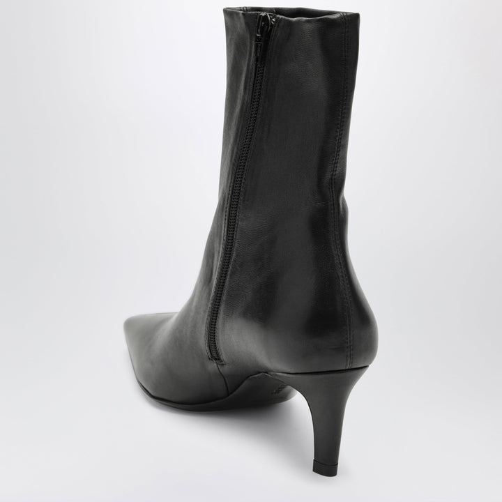 Jude Black Cave Ankle Boots In Leather