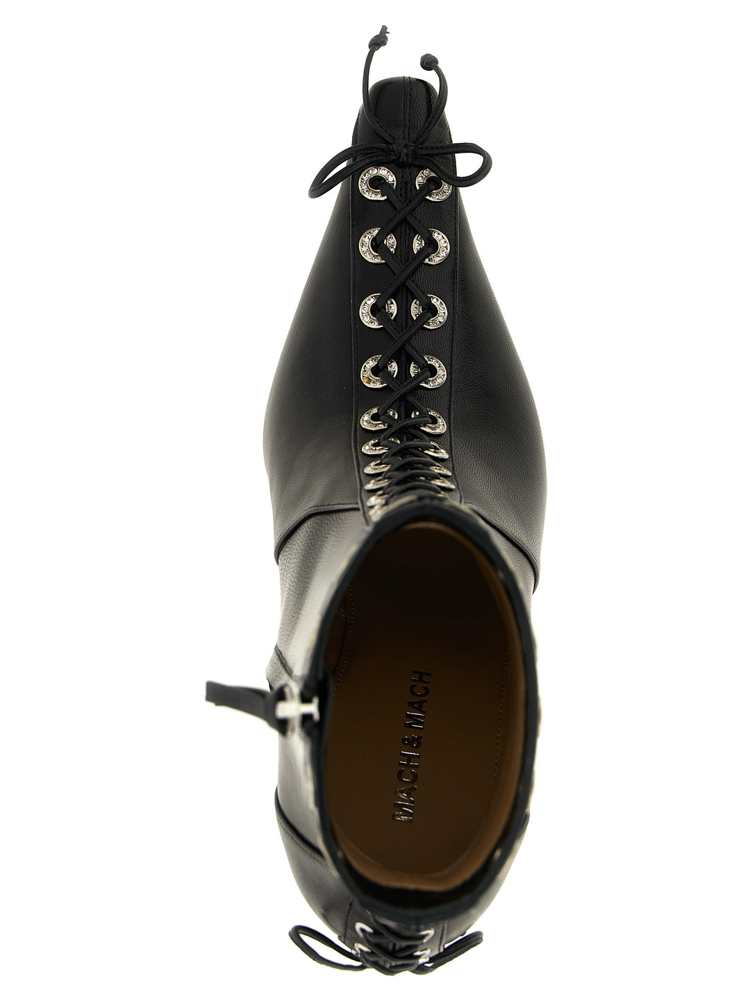 Mach & Mach Crystalized Corset Boots and Ankle Boots - Black | d94c64db1115fd76942125f95322e2c38d98a70b