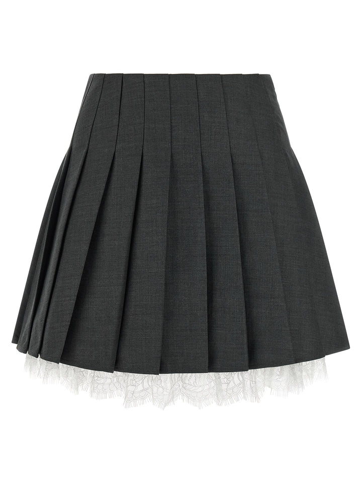 Self Portrait Pleated Skirt Skirts - Gray | b9cb8b99d05b0d33e2f240605020165cd4aef528