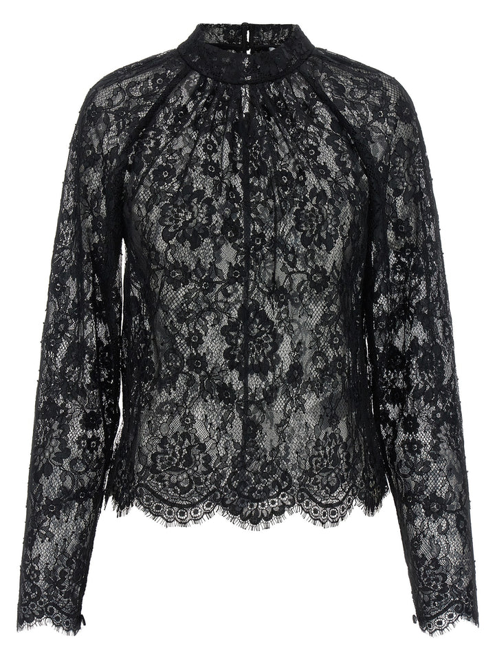 Self Portrait Black Lace Shirt and Blouse - Black | f5cc5fce8ce1967f1a8925d8ecbe0ca44d780093