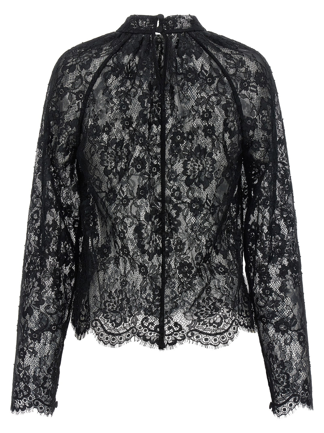 Self Portrait Black Lace Shirt and Blouse - Black | 514db966f98444208e111223cd8823dc9d6e0a00