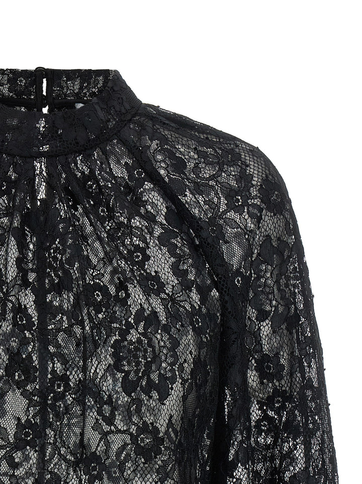 Self Portrait Black Lace Shirt and Blouse - Black | 90ba6768bc8f48280be9bedee15e4d777c308282