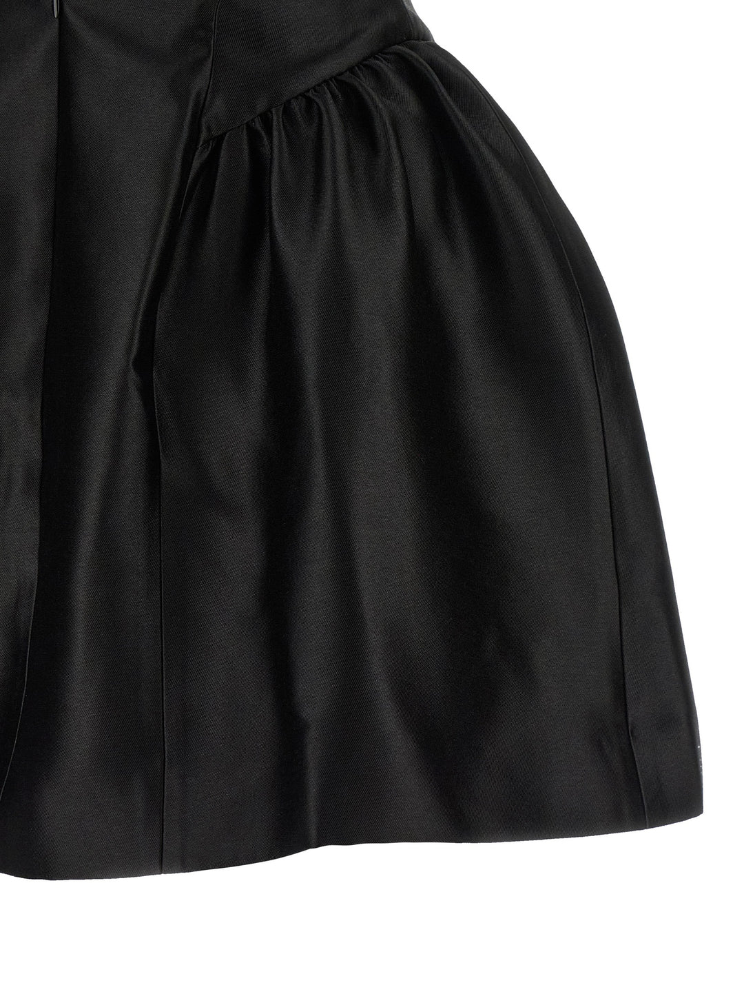 Self Portrait Black Taffetà Collared Mini Dresses - Black | bd216b5a5b0b4a9dc664707ed2873fac7e34bf27