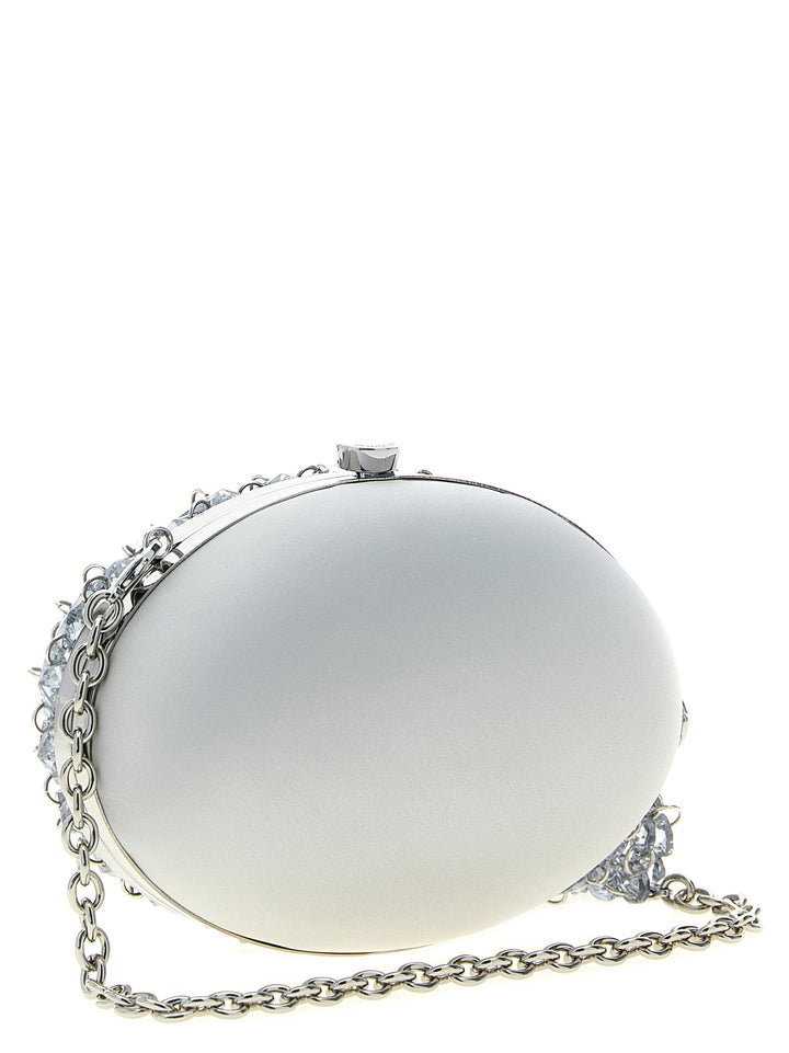 Self Portrait Crystal Chain Clutch - Gray | 2e18f35a683e65b0eab67ff85720e32fe7d8e22f