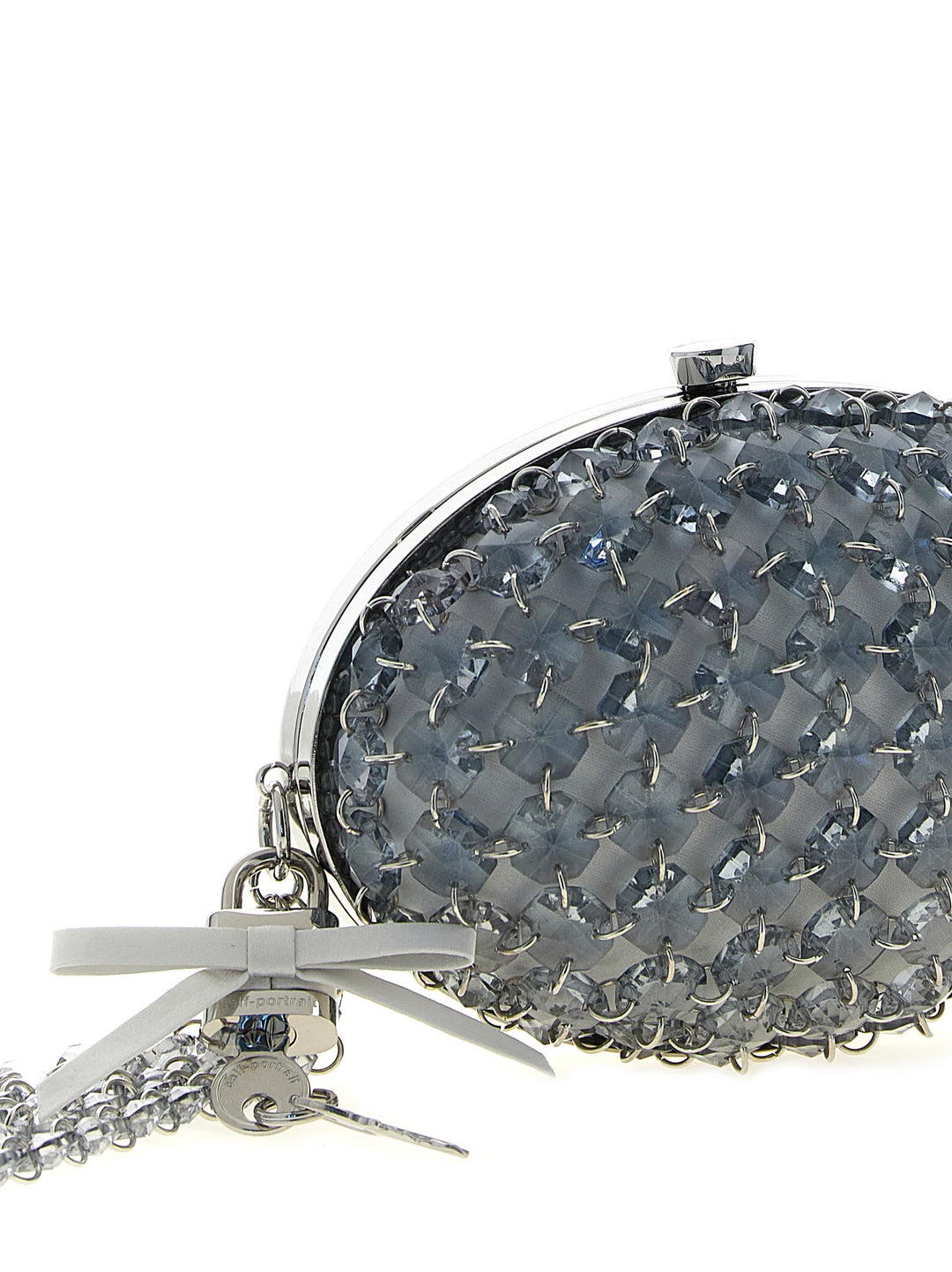 Self Portrait Crystal Chain Clutch - Gray | f279ec7e0859c27668c5f7e16ff3c5bc4533f57c