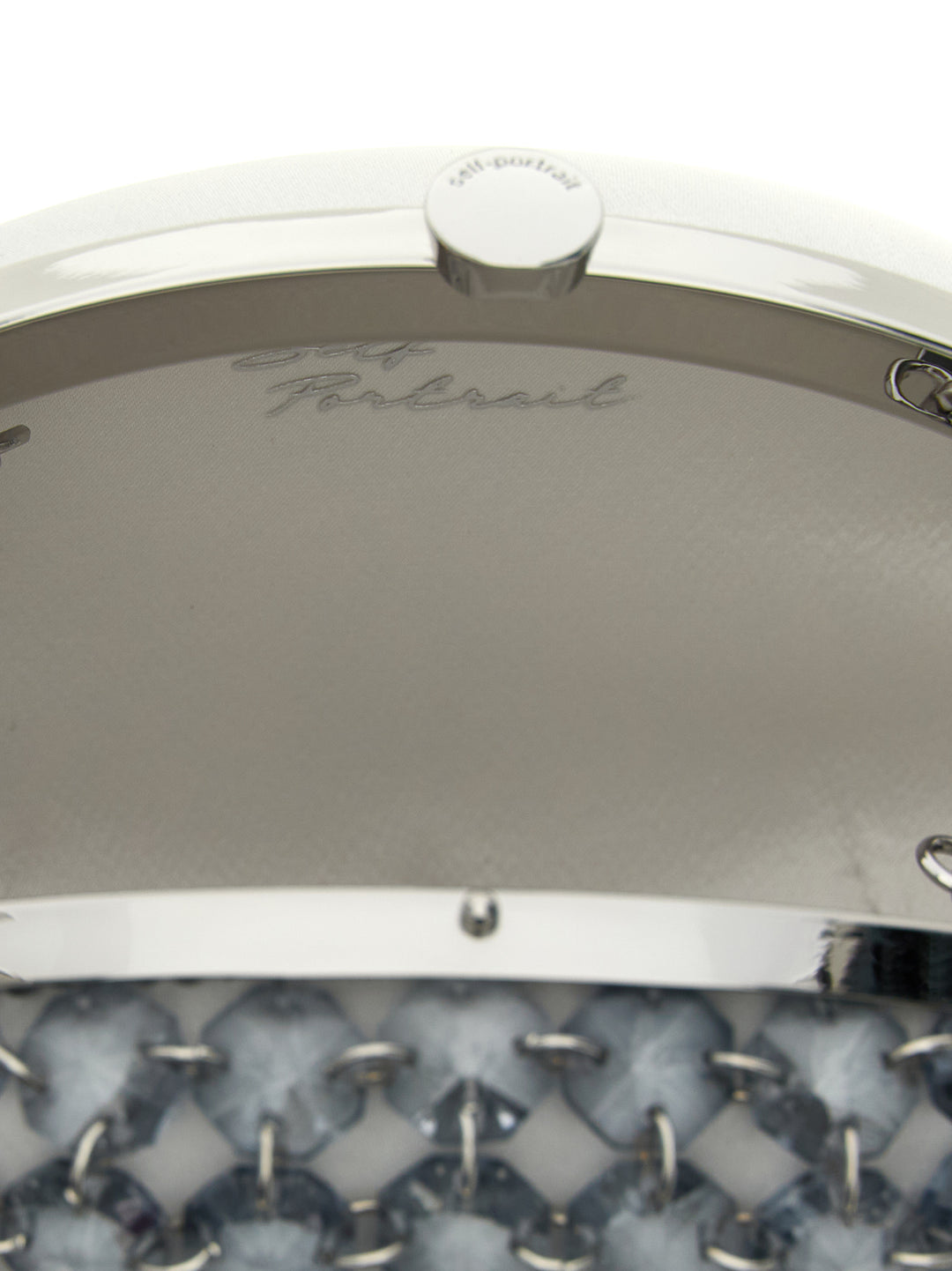 Self Portrait Crystal Chain Clutch - Gray | d0ebce37d8e5f6bb1ce187357962cc7666babe4d