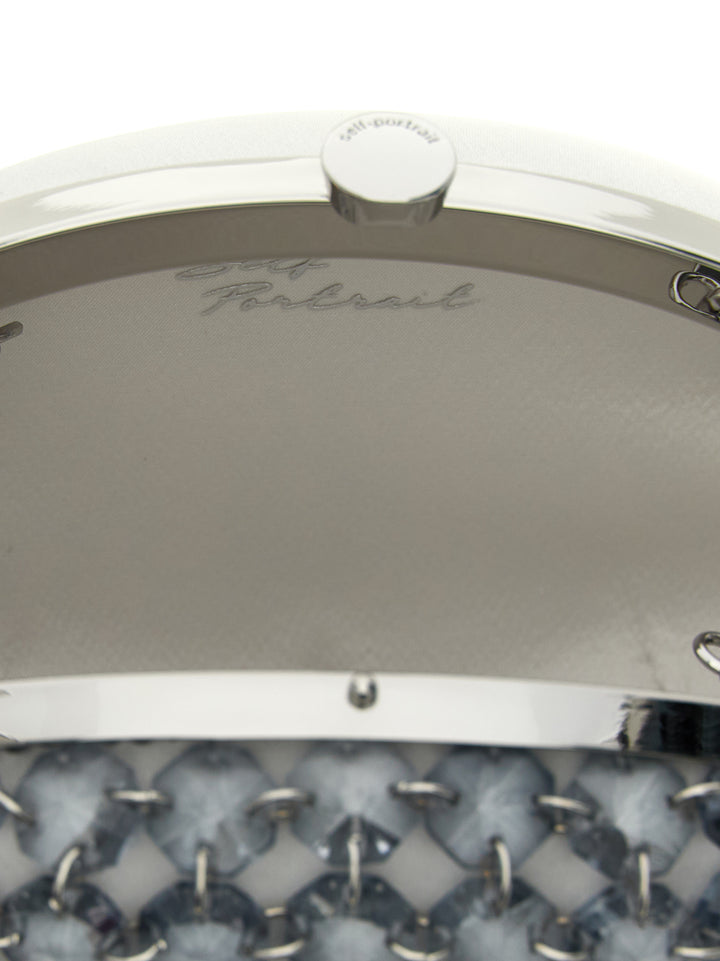 Self Portrait Crystal Chain Clutch - Gray | d0ebce37d8e5f6bb1ce187357962cc7666babe4d