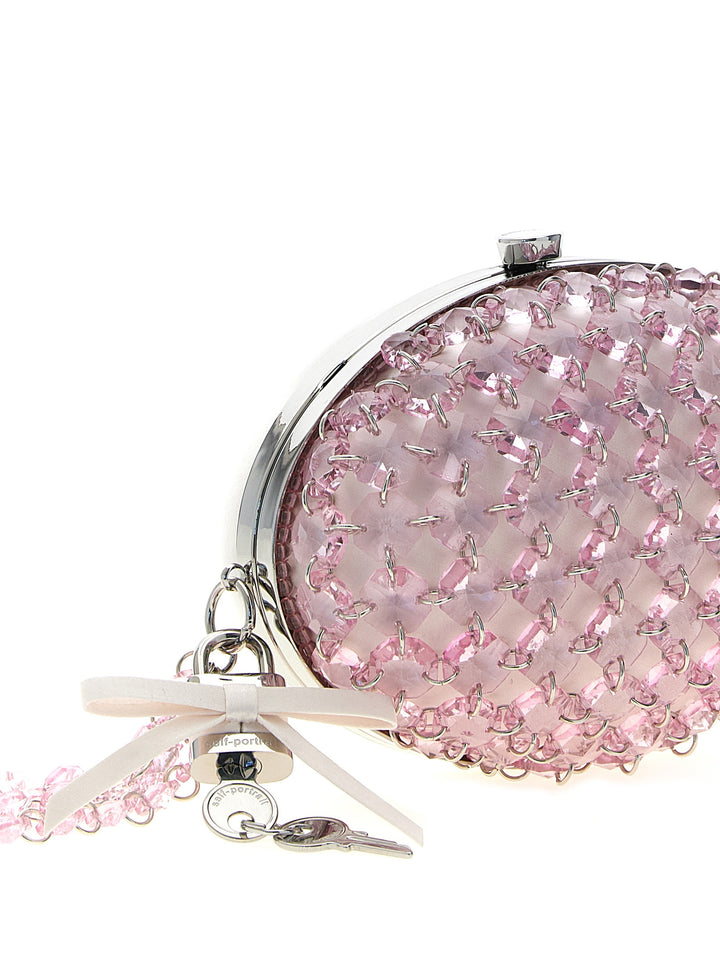 Self Portrait Crystal Chain Clutch - Pink | dcc13951706ecd996ad142c722c5f029123ff709