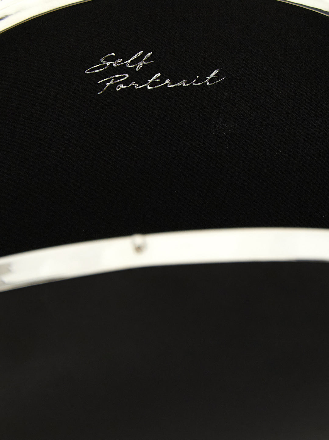 Self Portrait Satin Oval Clutch - Black | 6fc29357422747f086451375df9008dfb96ec62e