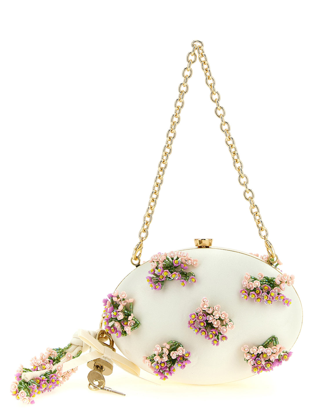 Self Portrait Floral Decoration  Bag Clutch - White | 19bb2b75c7605271f7259249d53564790797687c