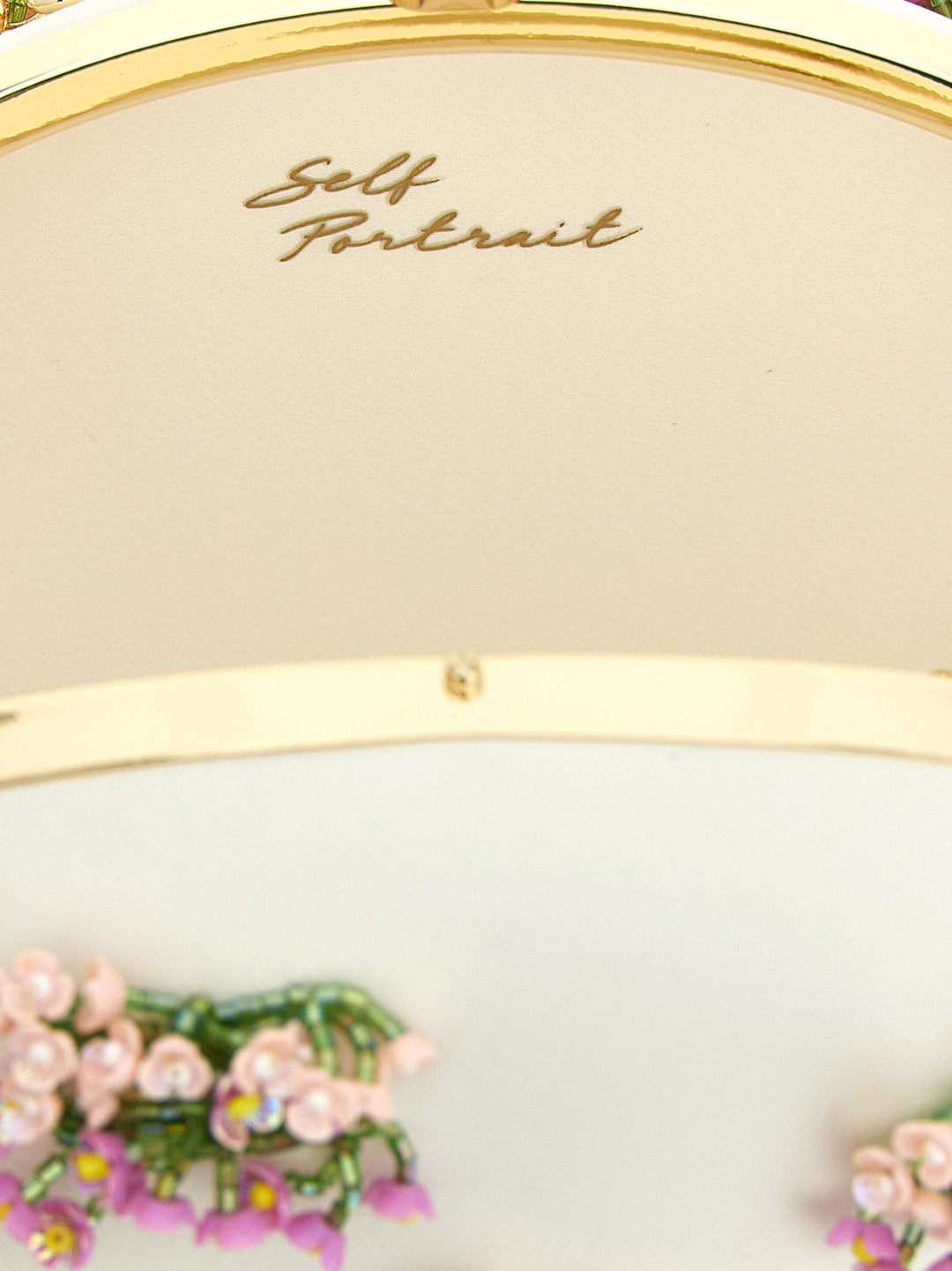 Self Portrait Floral Decoration  Bag Clutch - White | 660907941041569a90dd0658ff21e635f77507dc