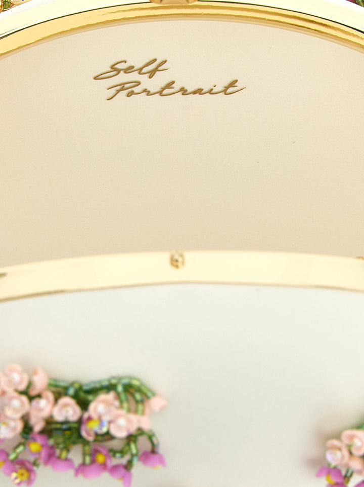 Self Portrait Floral Decoration  Bag Clutch - White | 660907941041569a90dd0658ff21e635f77507dc