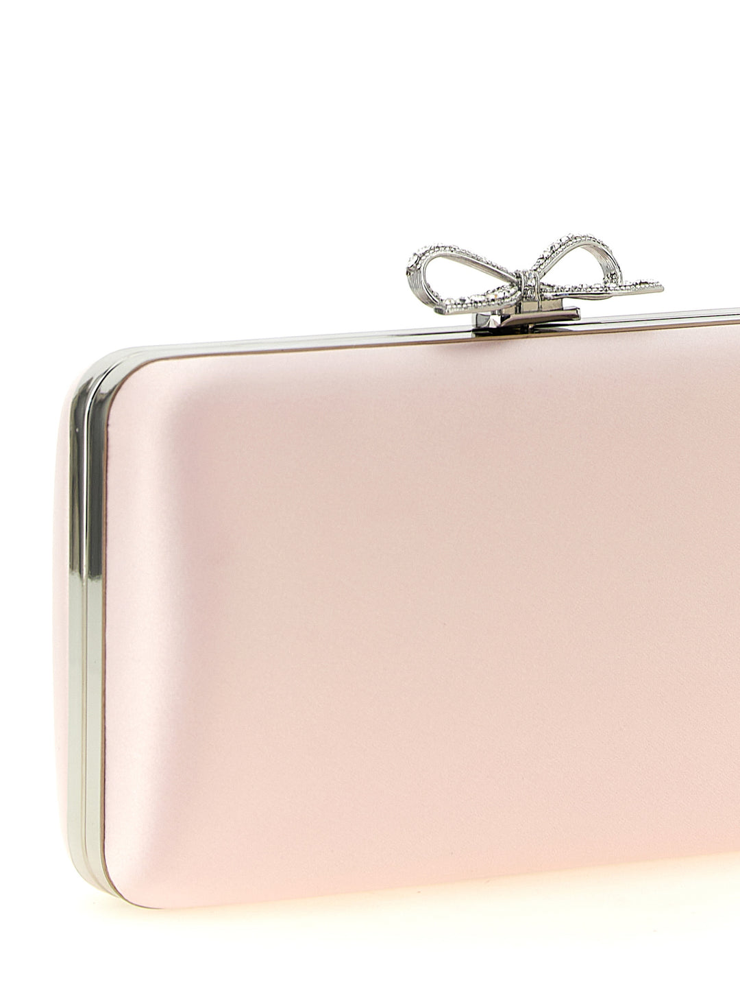 Self Portrait Satin Clutch - Pink | fee5780fb297f1a237334e121a323ea1e0bf0a0a
