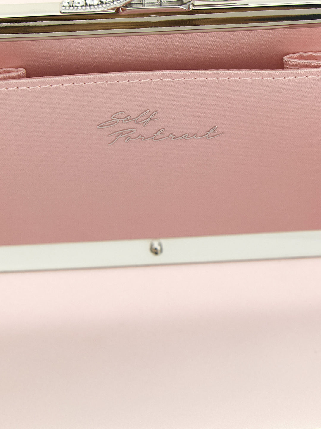 Self Portrait Satin Clutch - Pink | 19b8daf03a67996b9285f1db8d5ddae3af3b1a3c